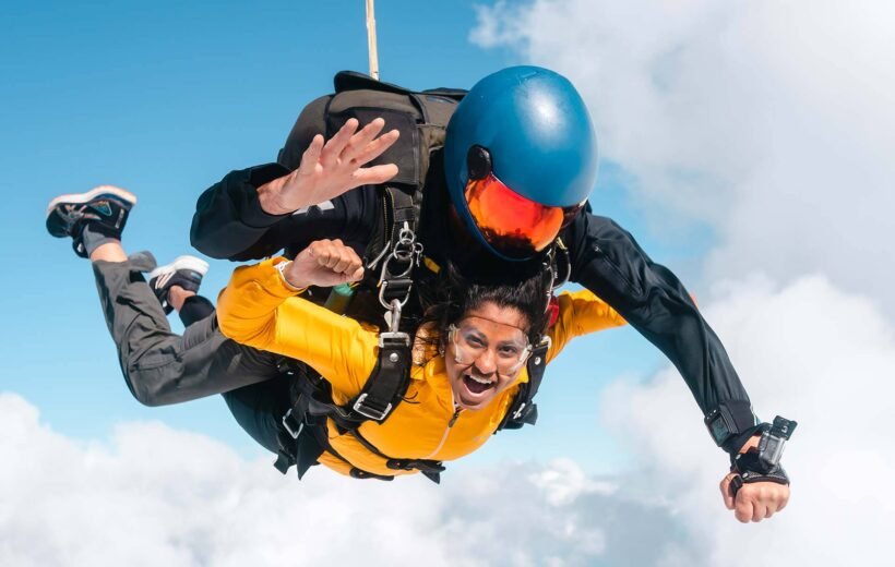 Skydiving Over White Sands & Blue Waters